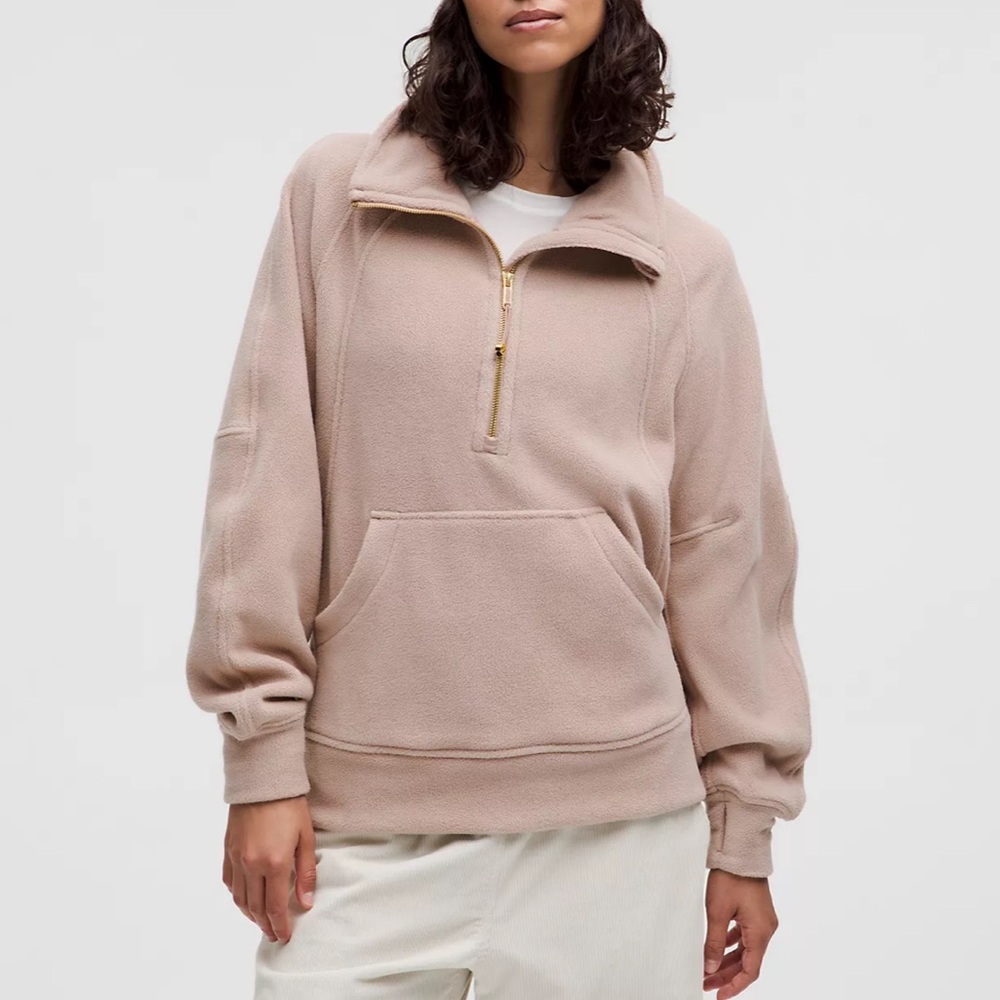 Lululemon Scuba Tumbled Fleece Funnel Neck Half Zip